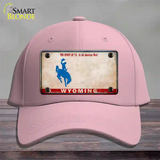 Wyoming Rusty Novelty License Plate Hat Cotton / Pink