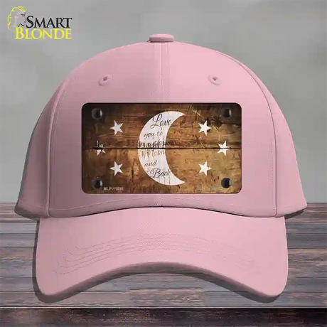 The Moon and Back Novelty License Plate Hat Cotton / Pink