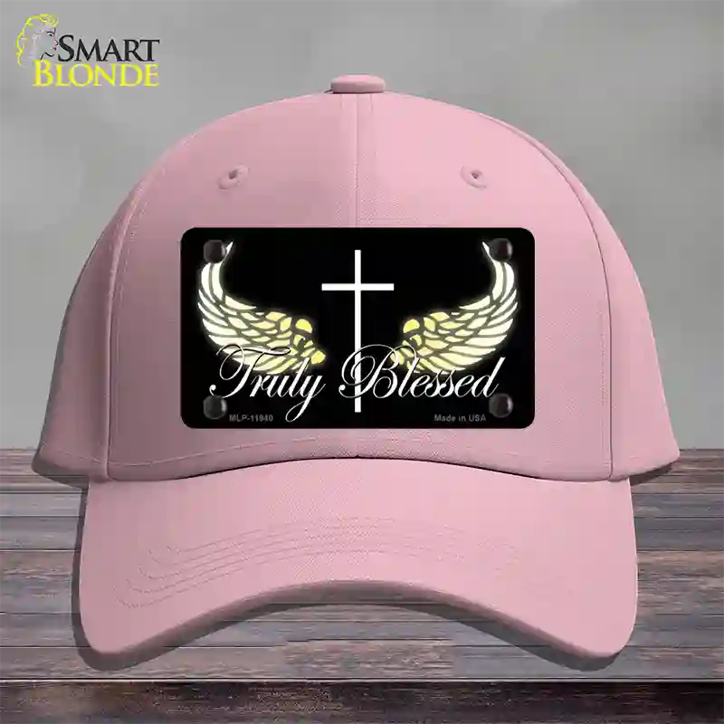 Truly Blessed Novelty License Plate Hat Cotton / Pink