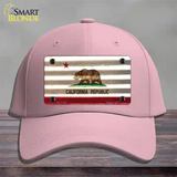 California Corrugated Flag Novelty License Plate Hat Cotton / Pink