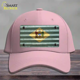 Delaware Corrugated Flag Novelty License Plate Hat Cotton / Pink