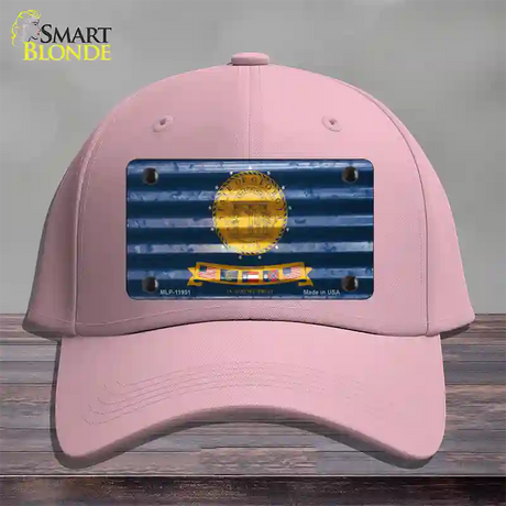 Georgia Corrugated Flag Novelty License Plate Hat Cotton / Pink