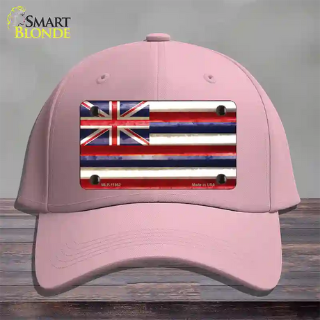 Hawaii Corrugated Flag Novelty License Plate Hat Cotton / Pink