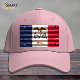 Iowa Corrugated Flag Novelty License Plate Hat Cotton / Pink