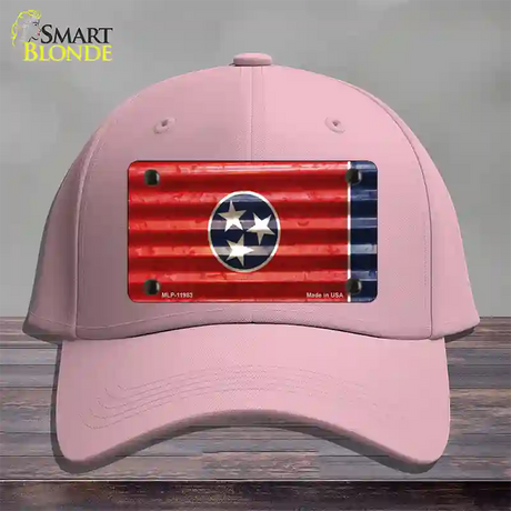 Tennessee Corrugated Flag Novelty License Plate Hat Cotton / Pink