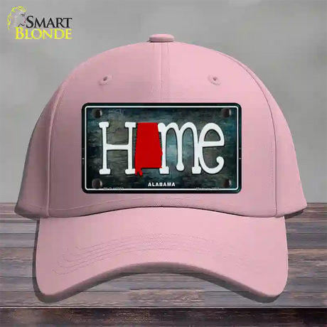 Alabama Home State Outline Novelty License Plate Hat Cotton / Pink