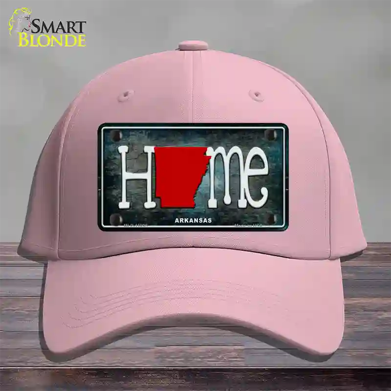 Arkansas Home State Outline Novelty License Plate Hat Cotton / Pink