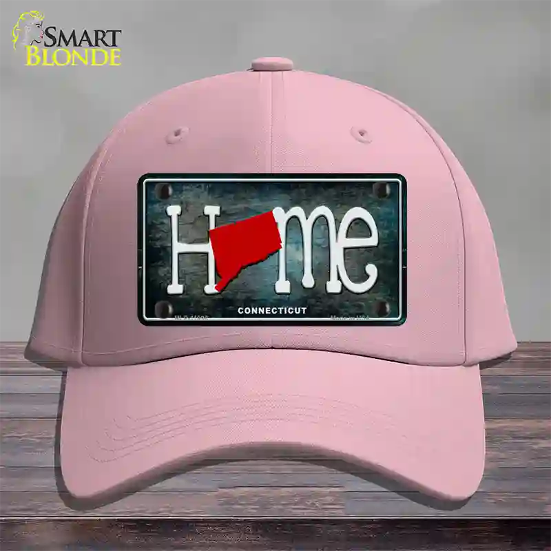 Connecticut Home State Outline Novelty License Plate Hat Cotton / Pink