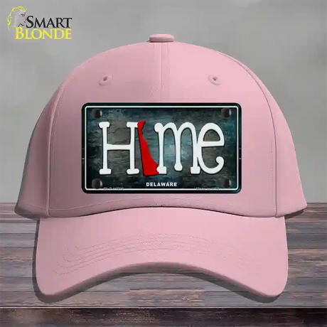 Delaware Home State Outline Novelty License Plate Hat Cotton / Pink