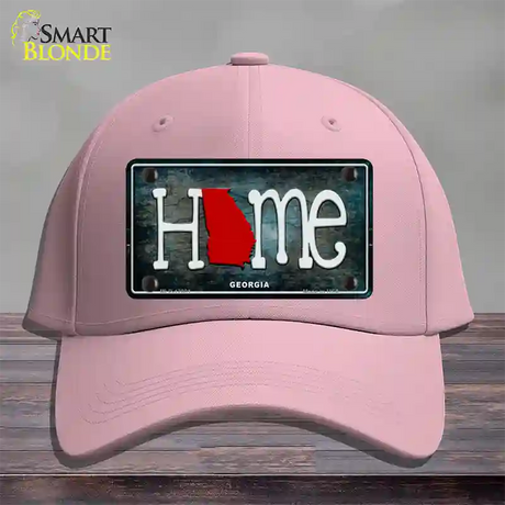 Georgia Home State Outline Novelty License Plate Hat Cotton / Pink