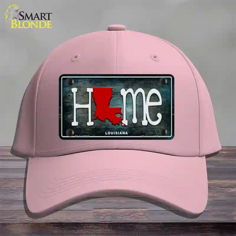 Louisiana Home State Outline Novelty License Plate Hat Cotton / Pink