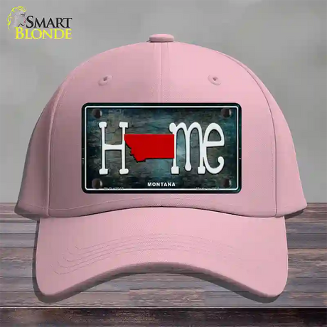 Montana Home State Outline Novelty License Plate Hat Cotton / Pink