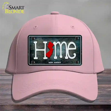 New Jersey Home State Outline Novelty License Plate Hat Cotton / Pink