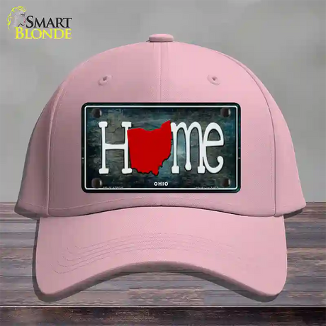 Ohio Home State Outline Novelty License Plate Hat Cotton / Pink