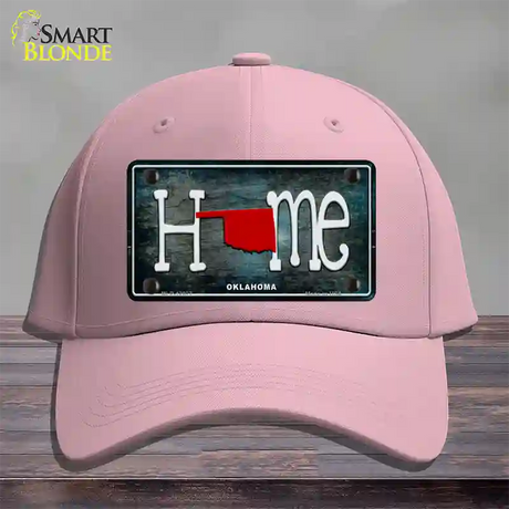 Oklahoma Home State Outline Novelty License Plate Hat Cotton / Pink