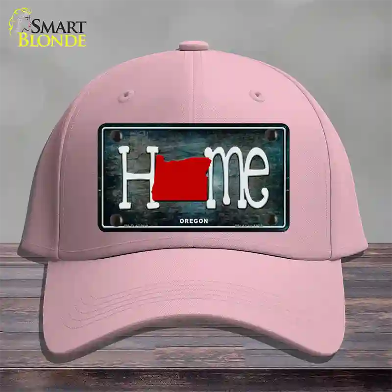 Oregon Home State Outline Novelty License Plate Hat Cotton / Pink