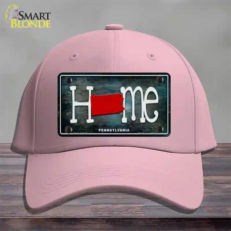 Pennsylvania Home State Outline Novelty License Plate Hat Cotton / Pink