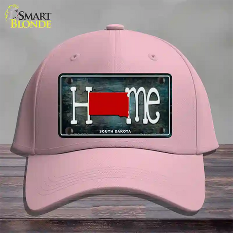 South Dakota Home State Outline Novelty License Plate Hat Cotton / Pink