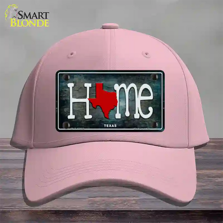 Texas Home State Outline Novelty License Plate Hat Cotton / Pink