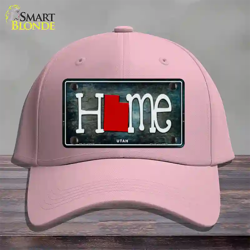 Utah Home State Outline Novelty License Plate Hat Cotton / Pink