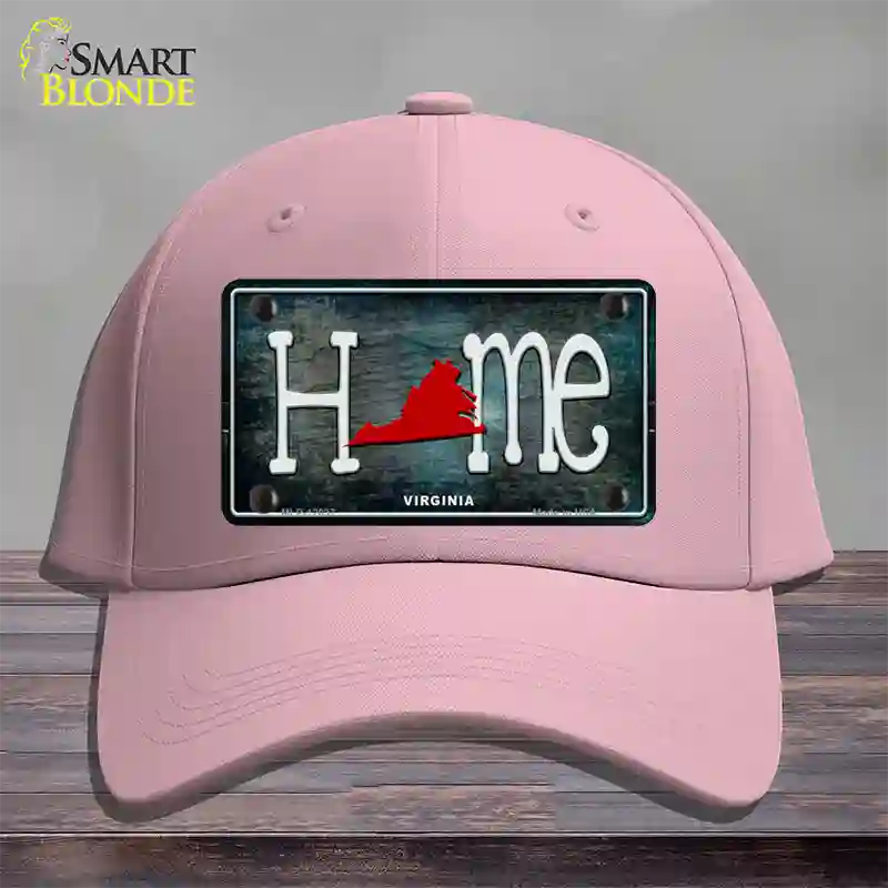 Virginia Home State Outline Novelty License Plate Hat Cotton / Pink