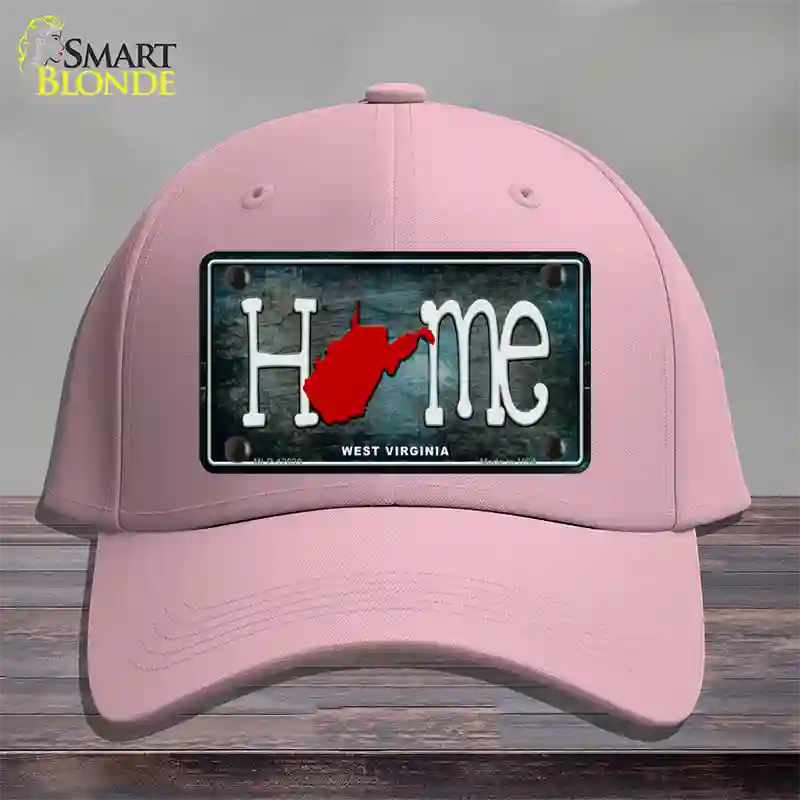 West Virginia Home State Outline Novelty License Plate Hat Cotton / Pink