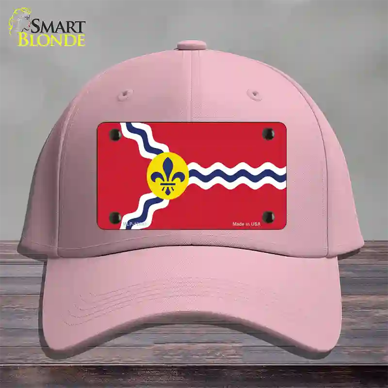 St. Louis State Flag Missouri Novelty License Plate Hat Cotton / Pink