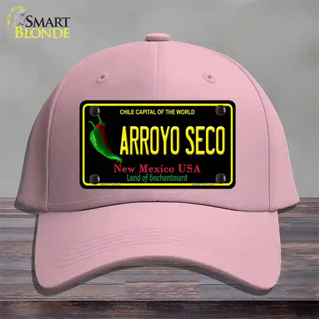 Arroyo Seco Black New Mexico Novelty License Plate Hat Cotton / Pink