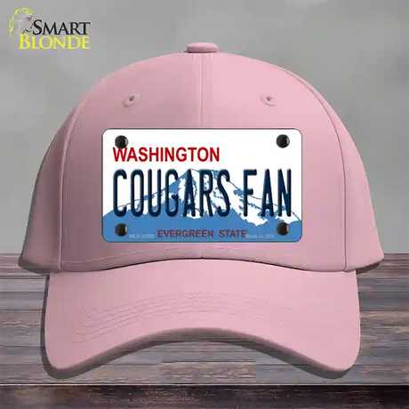 Washington Cougars Fan Novelty License Plate Hat Cotton / Pink