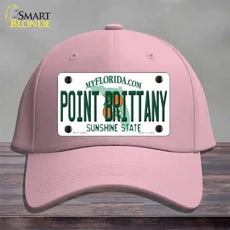 Florida Point Brittany Novelty License Plate Hat Cotton / Pink