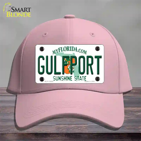 Florida Gulfport Novelty License Plate Hat Cotton / Pink