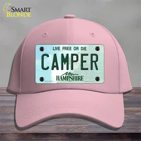 Camper New Hampshire State Novelty License Plate Hat Cotton / Pink