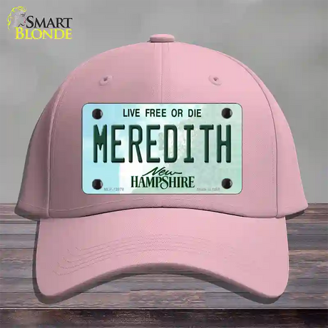 Meredith New Hampshire State Novelty License Plate Hat Cotton / Pink