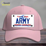 Army North Carolina State Novelty License Plate Hat Cotton / Pink