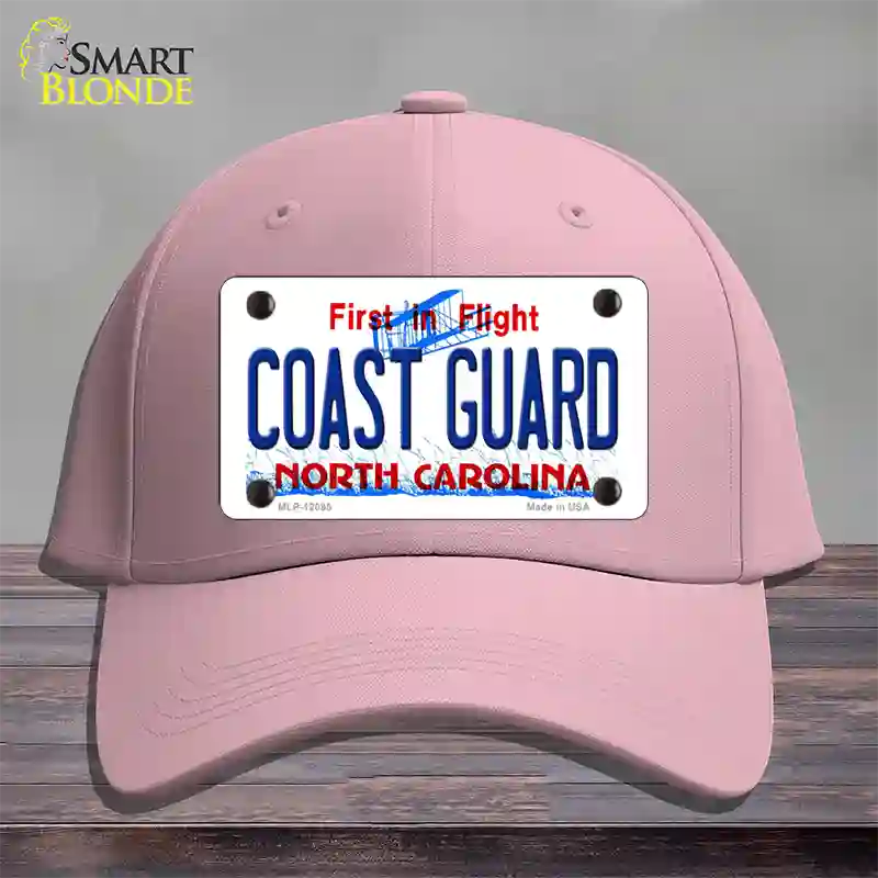 Coast Guard North Carolina State Novelty License Plate Hat Cotton / Pink