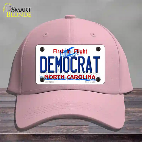 Democrat North Carolina State Novelty License Plate Hat Cotton / Pink