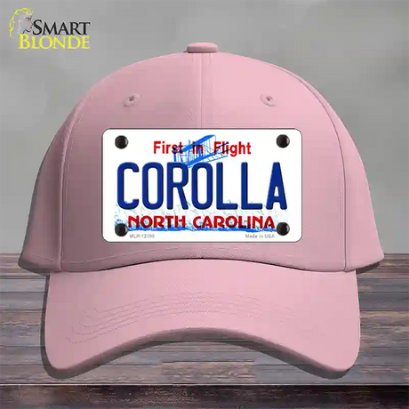 Corolla North Carolina State Novelty License Plate Hat Cotton / Pink