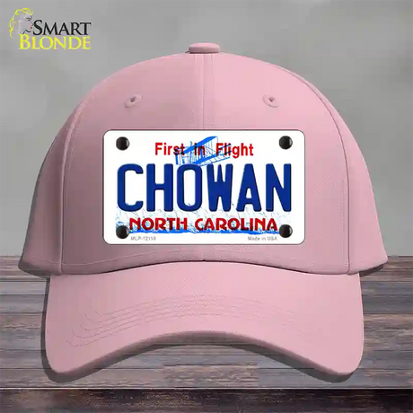 Chowan North Carolina State Novelty License Plate Hat Cotton / Pink