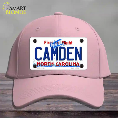 Camden North Carolina State Novelty License Plate Hat Cotton / Pink