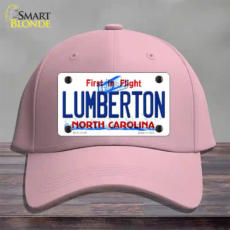 Lumberton North Carolina State Novelty License Plate Hat Cotton / Pink