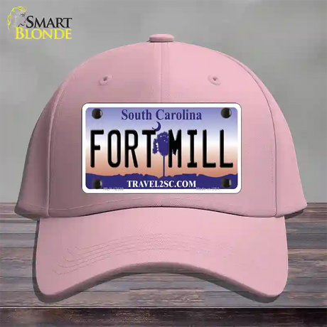 Fort Mill South Carolina Novelty License Plate Hat Cotton / Pink