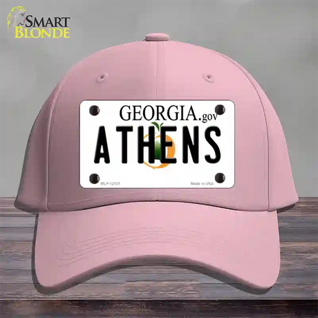 Athens Georgia State Novelty License Plate Hat Cotton / Pink