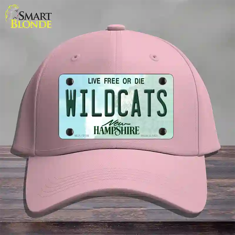 Wildcats New Hampshire Novelty License Plate Hat Cotton / Pink