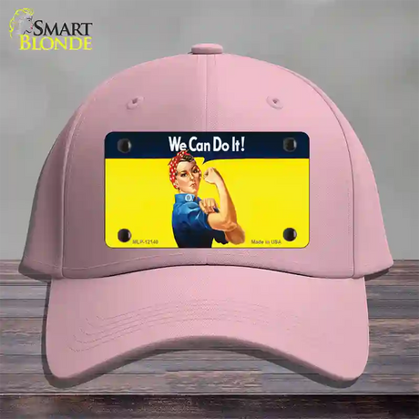 We Can Do It Novelty License Plate Hat Cotton / Pink