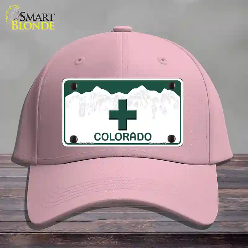 Marajuana Cross Colorado Novelty License Plate Hat Cotton / Pink