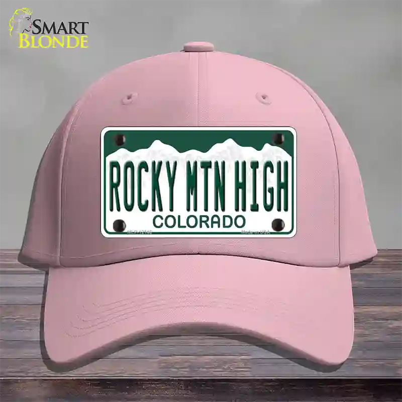 Rocky Mountain High Colorado Novelty License Plate Hat Cotton / Pink