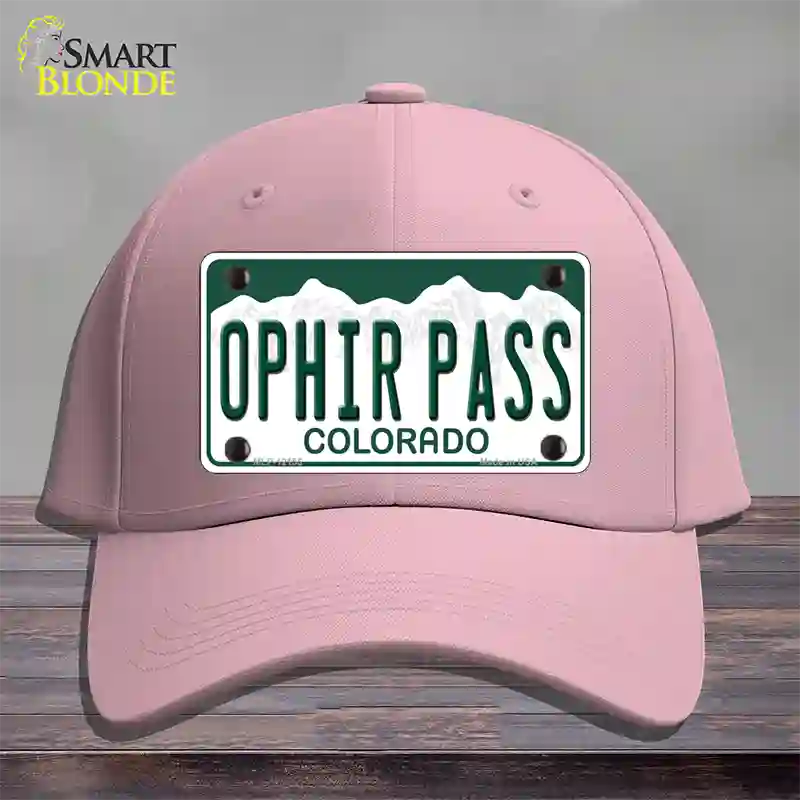 Ophir Pass Colorado Novelty License Plate Hat Cotton / Pink