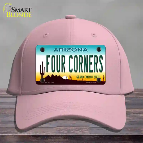 Four Corners Arizona Novelty License Plate Hat Cotton / Pink