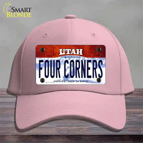 Utah Four Corners Novelty License Plate Hat Cotton / Pink