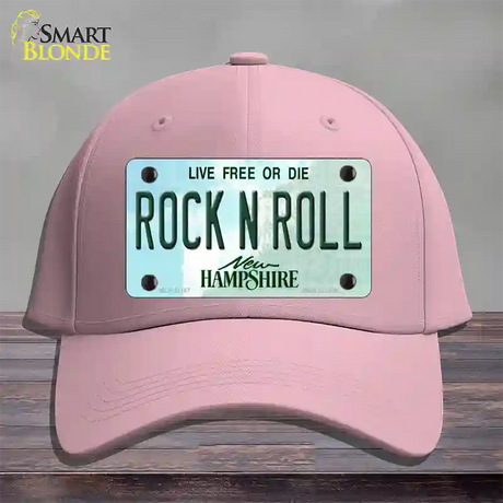 Rock N Roll New Hampshire Novelty License Plate Hat Cotton / Pink